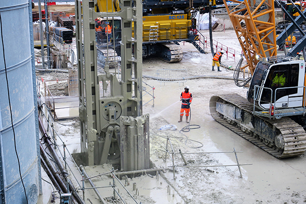 Chantier de la ligne 16 du Grand Paris express. © JGP