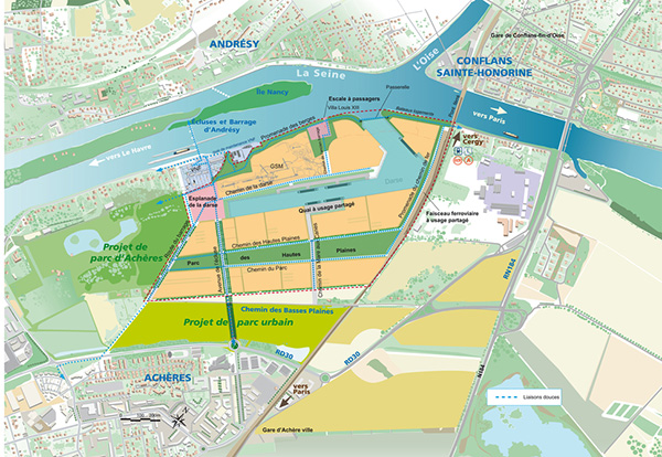 Plan d'aménagement du Port Seine métropole ouest. © Haropa