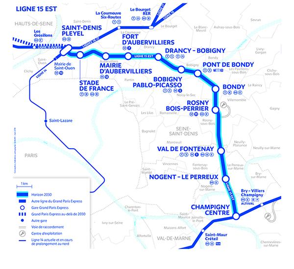 Carte ligne 15 est