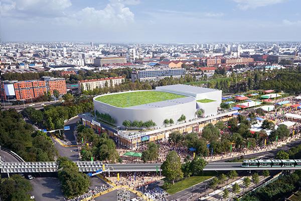 Vue de la future Arena La Chapelle. 