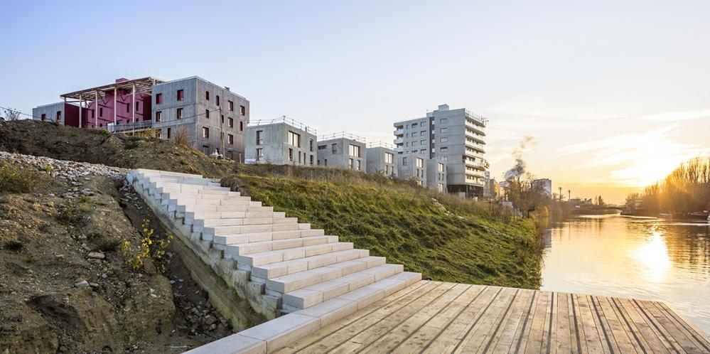 Vue de l'Ecoquartier fluvial. 