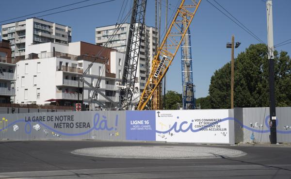 Chantier du Grand Paris express à Clichy-sous-Bois.