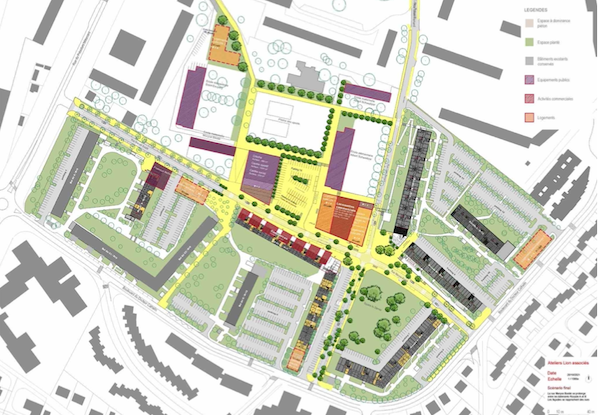 Plan masse du projet Bel air/Rocade à Longjumeau.