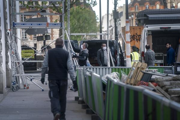 Chantier à Paris. 