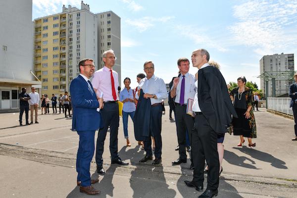 Les signataires de la convention avec l'Anru à Evry. © Grand Paris Sud