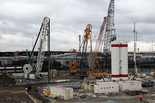 Chantier de la ligne 16 du Grand Paris express. © JGP