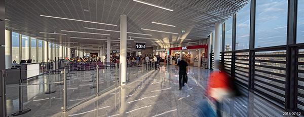 Extension du hall 1 d'Orly ouvert à l'été 2018. © Groupe ADP/A. Leduc