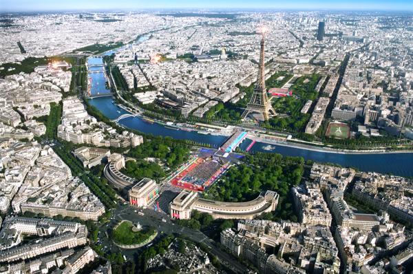 Trocadéro La Seine de jour  ©Paris 2024-ph.guignard@air-images.net-Populous-Lux