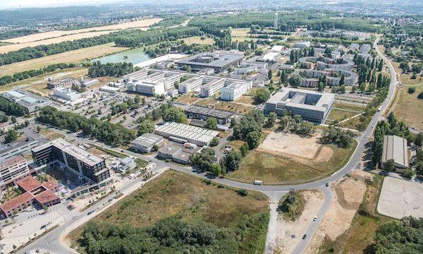 Vue aérienne de la ZAC Polytechnique. © EPA Paris-Saclay