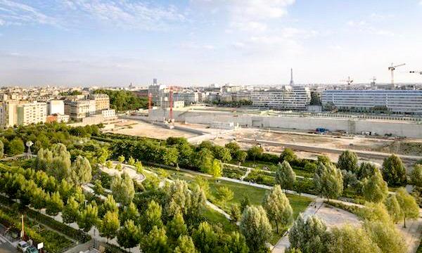 Vue du parc Martin Luther King, le secteur Clichy-Batignolles. © Sergio Grazia